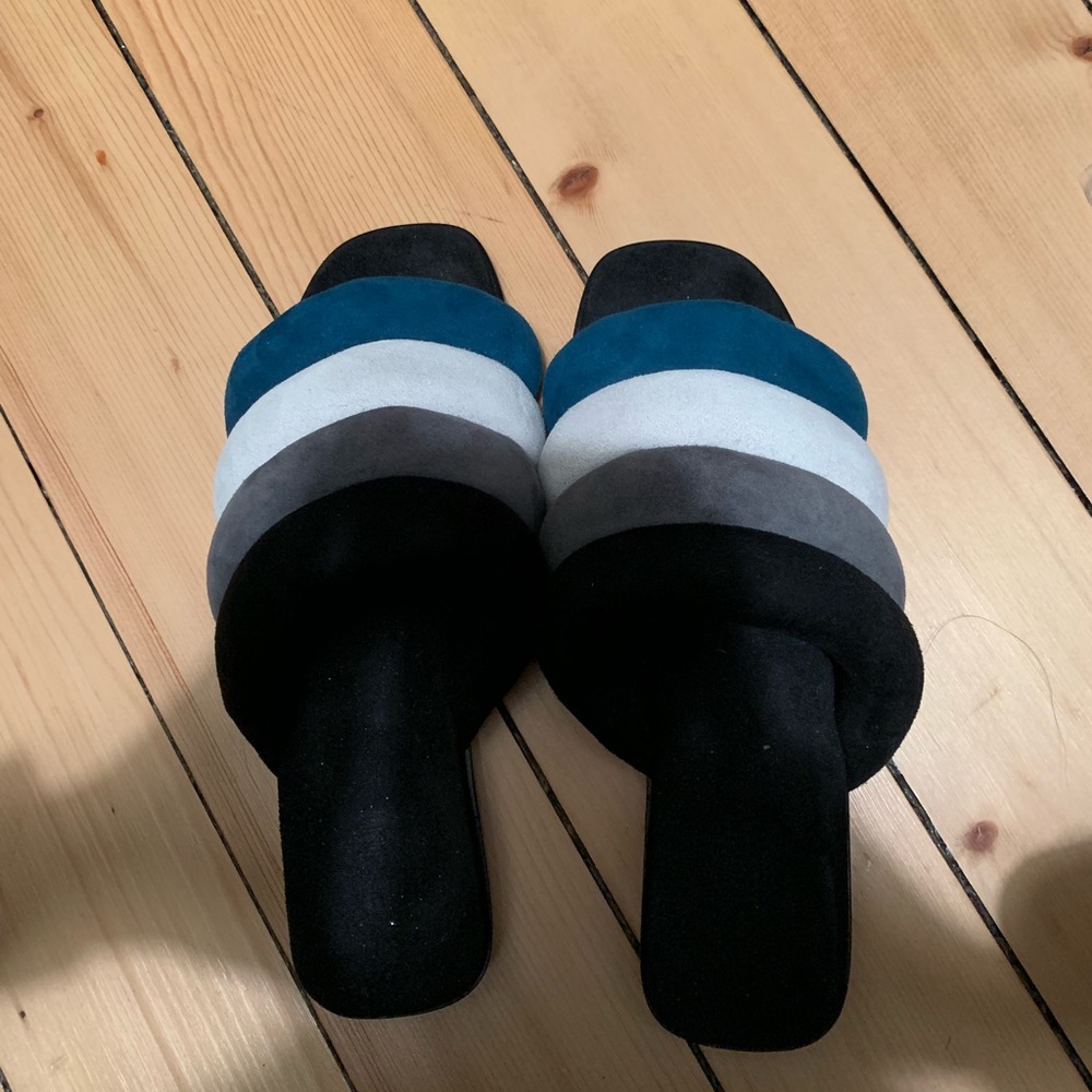 Edun quilted suede sandals